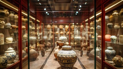 Ancient artifacts from China showcase the rich cultural heritage and historical significance of the country, offering glimpses into its past civilizations and traditions. - obrazy, fototapety, plakaty