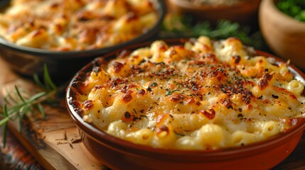 With each creamy layer of melted red cheddar, a sense of culinary comfort is heightened: homemade mac and cheese beckons with its irresistible aroma and rich flavor