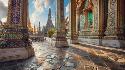 Ancient temples in Thailand, such as Wat Phra Kaew and Wat Arun, stand as iconic symbols of the country's rich cultural heritage and spiritual legacy, attracting visitors from around the world.