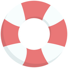 Sea lifebuoy circle icon isolated on white background.