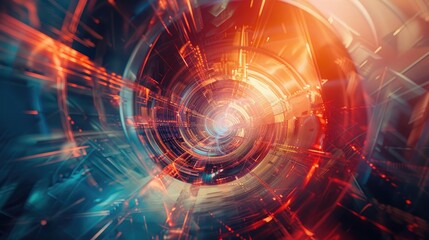 Obraz premium Generated digital image of a futuristic abstract background