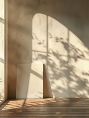 Serene Sunlit RoomPristine Canvas, Radiating Tranquility and Inspiration