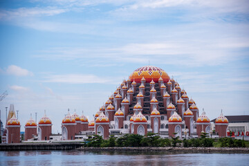 The 99 Domes Mosque, a beautiful Mosque with unique architecture, located in famous destination,...