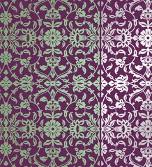 wedding card design, traditional paisley floral pattern , royal India	