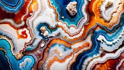 Vibrant Agate Slices Close-Up