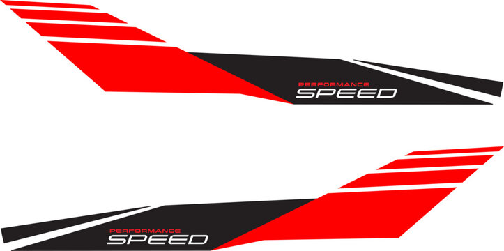 Wrap Design For Car vectors. Sports stripes, car stickers black color. Racing decals for tuning.