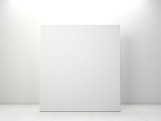 Naklejka premium Empty white expanse invites, a blank canvas for imagination to dance upon, waiting to be filled with your content. 