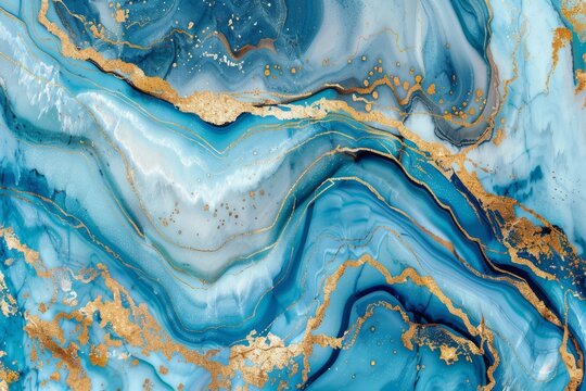 Marble ink abstract art from exquisite original painting for abstract background. Painting was painted on high quality paper texture to create smooth marble background pattern of ombre alcohol ink