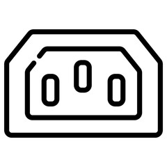 electric plug vector icon outline style. perfect use for logo, presentation, website, and more. modern icon design line style