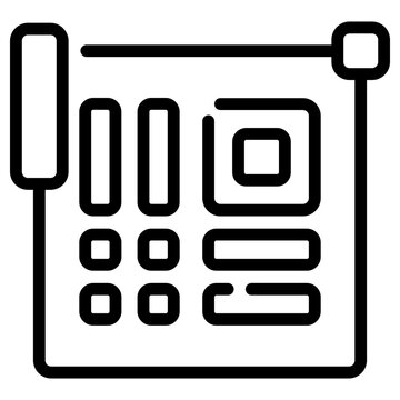 recommend clip art: motherboard vector icon outline style. perfect use for logo, presentation, website, and more. modern icon design line style