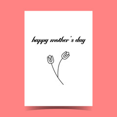 Happy mothers day greeting card design.