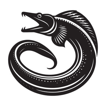 recommend clip art: eel silhouette vector Illustration