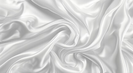 Obraz premium The luxury of white fabric texture background.Closeup of rippled white silk fabric.Abstract white cloth. Cloth soft wave. Creases of satin, silk, and cotton