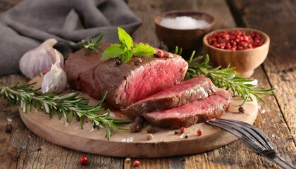 raw meat with spices,meat, food, beef, steak, dinner, meal, plate, grilled, pork, dish, salad, vegetable, 