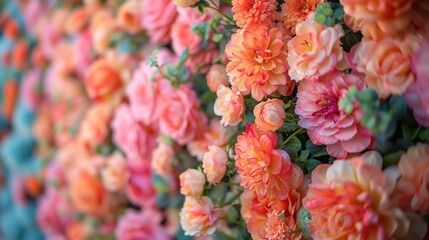 A bouquet of flowers with pink and orange petals - Powered by Adobe