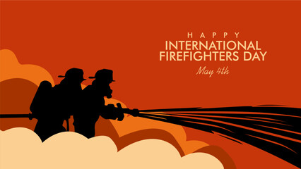 vector international firefighters day banner template