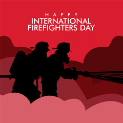 vector international firefighters day poster template