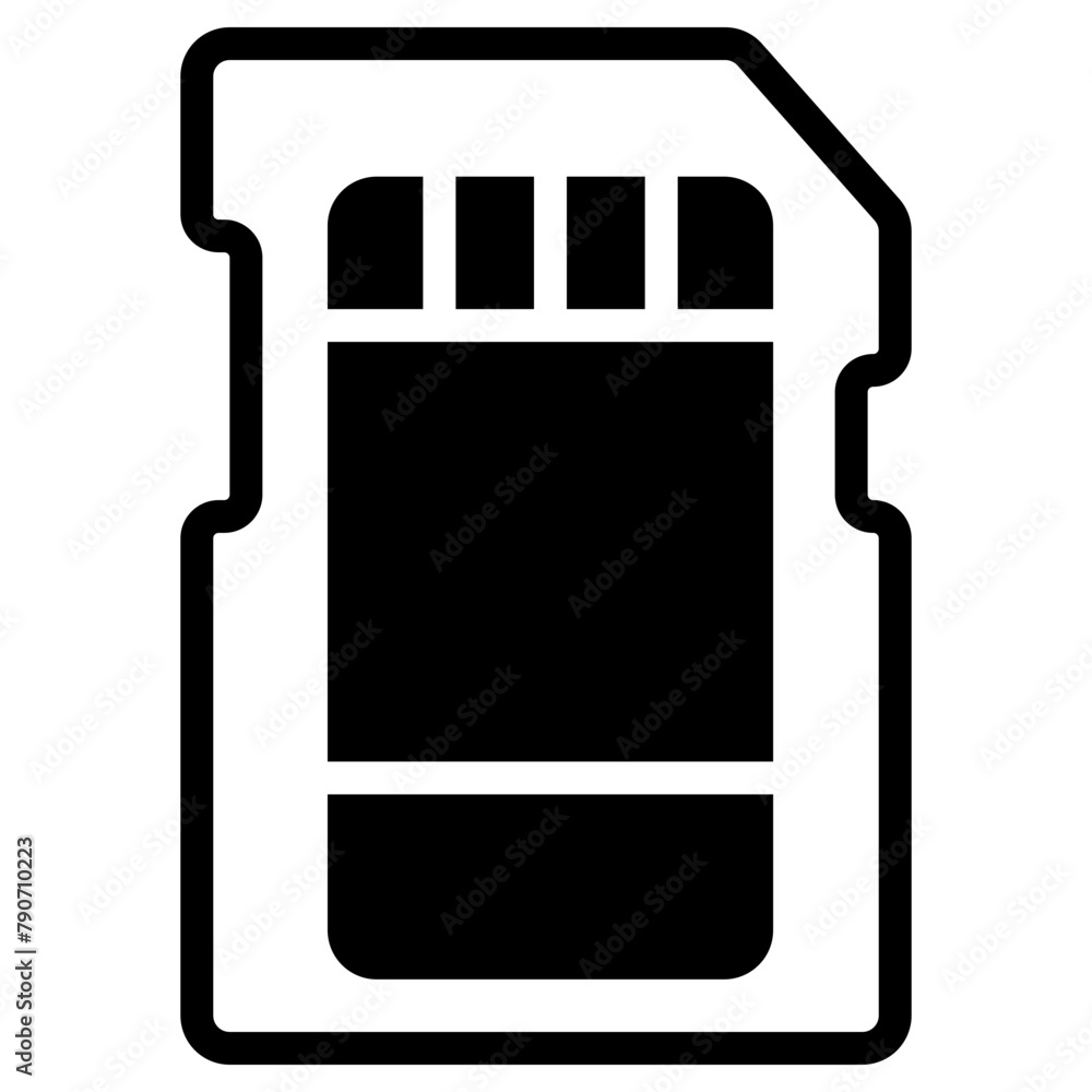 Poster memory card vector icon solid line style. perfect use for logo, presentation, website, and more. mod