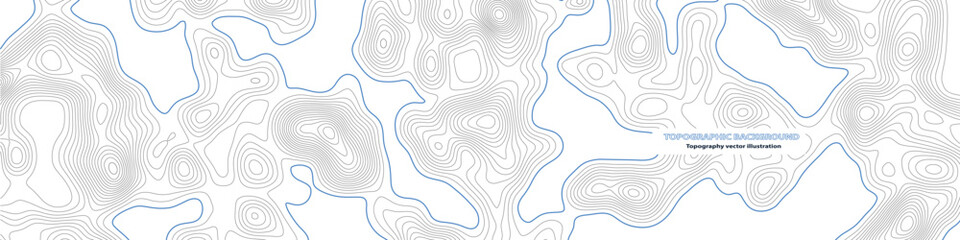 Abstract topographic map from lines on white background. Topographic lines contour concept. Geographic map abstract. Vector illustration. 
