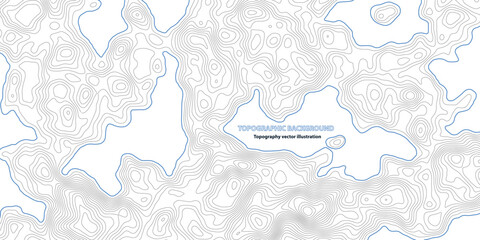 Abstract topographic map lines background. Topographic lines contour concept. Geographic map grid. Vector illustration. 