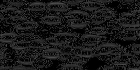 Abstract topographic map texture. Line map contour on black background.