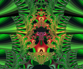 Computer generated abstract colorful fractal artwork - 790711634