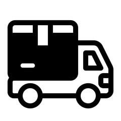 Delivery Truck Glyph Icon