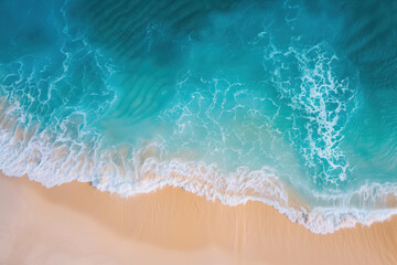 Aerial Drone Shot of a Tropical Beach, Generative AI