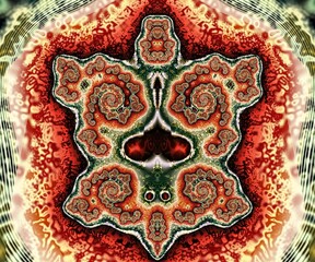 Computer generated abstract colorful fractal artwork - 790712092