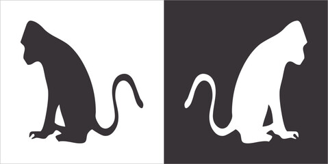 Illustration vector graphics of monkey icon