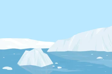 Fototapeten Polar landscape with iceberg and glacier © Aurigae