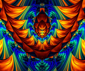 Computer generated abstract colorful fractal artwork - 790713870