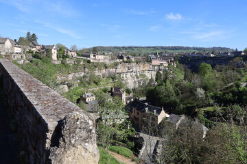 Le canyon de Bozouls, couramment appelé le trou de Bozouls, village de Bozouls, département de...