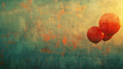 High above cheerful balloons blend into a tapestry of textures each a promise of soaring dreams and boundless horizons