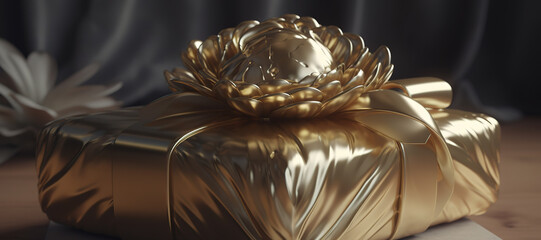 luxury gold gift box with ribbon 54