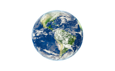 Blue planet earth isolated With Clipping path. Elements of this image furnished by NASA