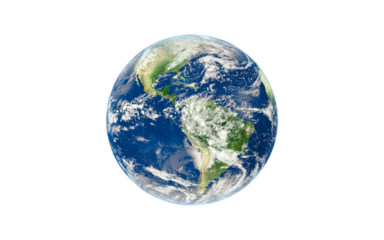 Blue planet earth isolated With Clipping path. Elements of this image furnished by NASA