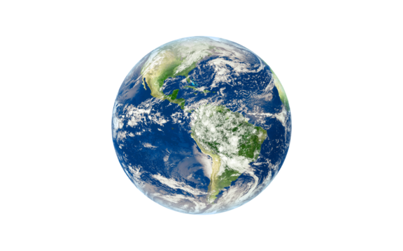 Blue planet earth isolated With Clipping path. Elements of this image furnished by NASA