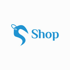 shop logo design vector idea