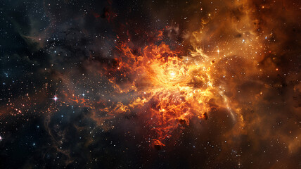 Fototapeta na wymiar Galactic Annihilation: A Stellar Explosion Render