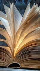 A book with pages turning, representing the growth of knowledge and wisdom through learning