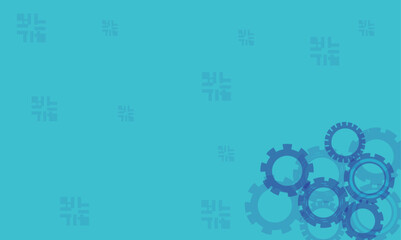 Obraz premium Vectors Businessman drawing connecting gears on chalkboard. Initiate productivity and efficiency working process concept background.