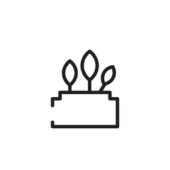 Garden Grass Nature Line Icon