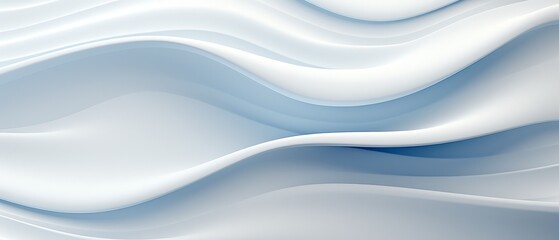 Smooth 3D waves with a modern minimalist touch, soft and subtle