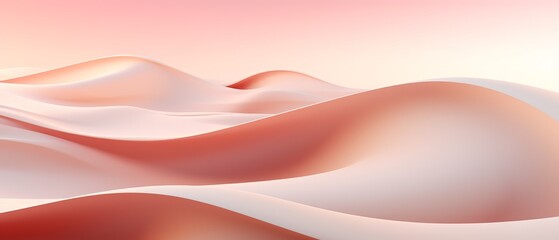 Soft, gentle waves in a modern minimalist 3D design, subtle energy background