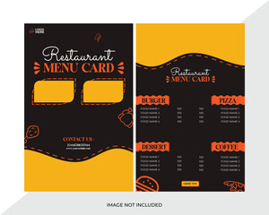 beautiful restaurant menu card design
