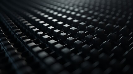 Fototapeta premium Simple 3D dark tech dots array, minimalist backdrop