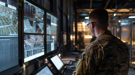 Within a secure facility, operators monitor the automated movement of artillery shells along a conveyor belt, showcasing the integration of technology and human supervision in ammu