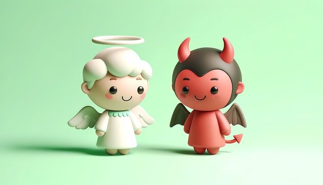devil and angel, Generative AI