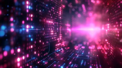 Obraz premium Illuminated Circuit Board Networks Deep Dive into Advanced Technology